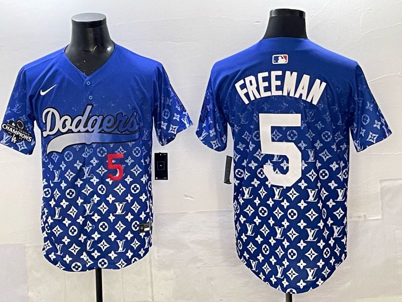 Men Los Angeles Dodgers #5 Freeman Blue Nike 2025 MLB jersey 03->los angeles dodgers->MLB Jersey